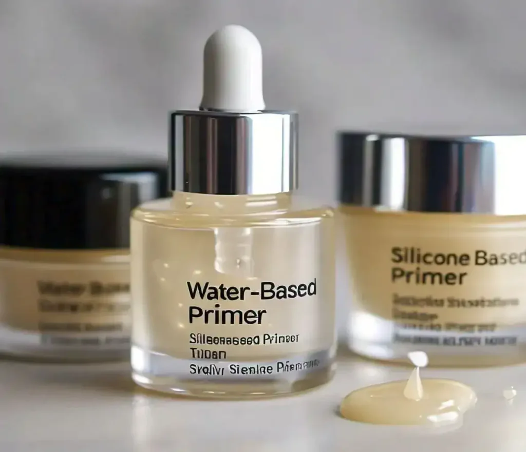 Multiple water-based primer products arranged neatly, highlighting their eco-friendly features and suitability for diverse surfaces.