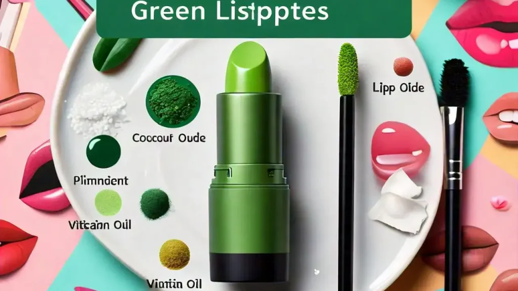 GREEN LIPSTICK AT HOME